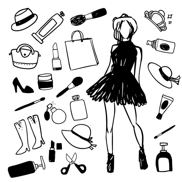 Colección de ilustraciones de moda
