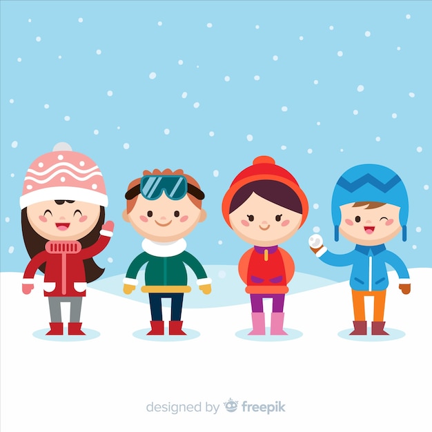 Colección infantil de invierno