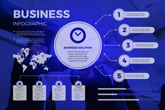 Colección de infografía empresarial