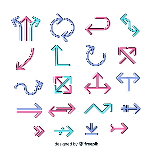 Colección infográfica de flechas