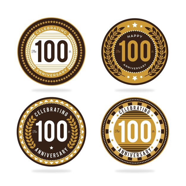 Colección de insignias del 100 aniversario