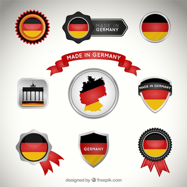 Vector gratuito colección insignias alemanas