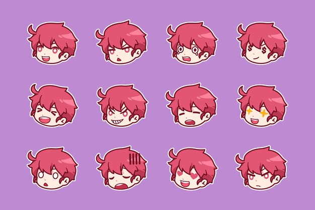 Colección de insignias de anime para twitch