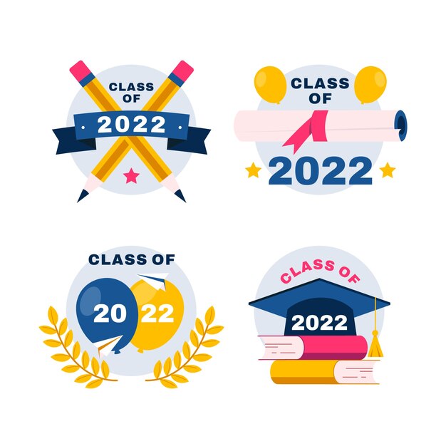 Colección de insignias de clase plana de 2022
