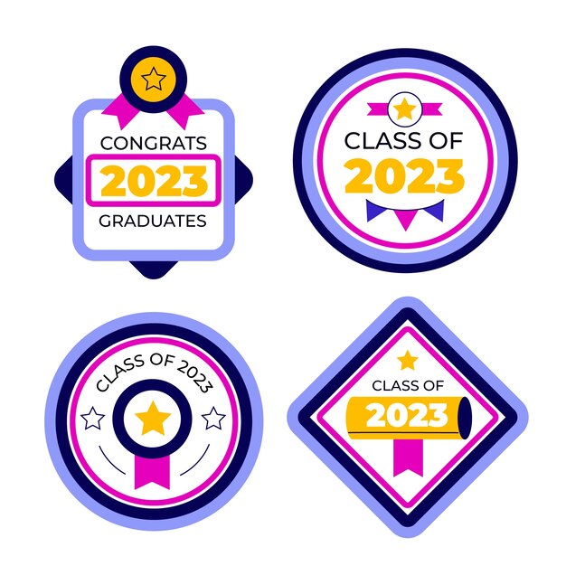 Colección de insignias de clase plana de 2023