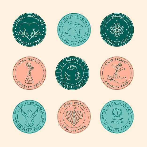 Colección de insignias sin crueldad