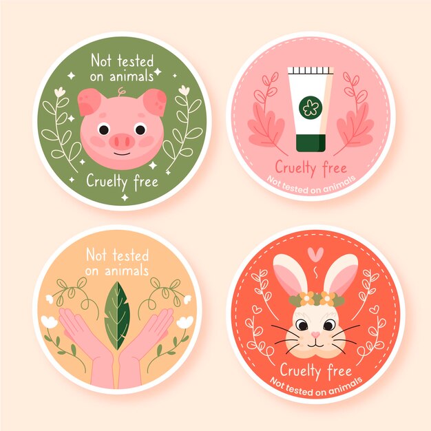 Colección de insignias sin crueldad