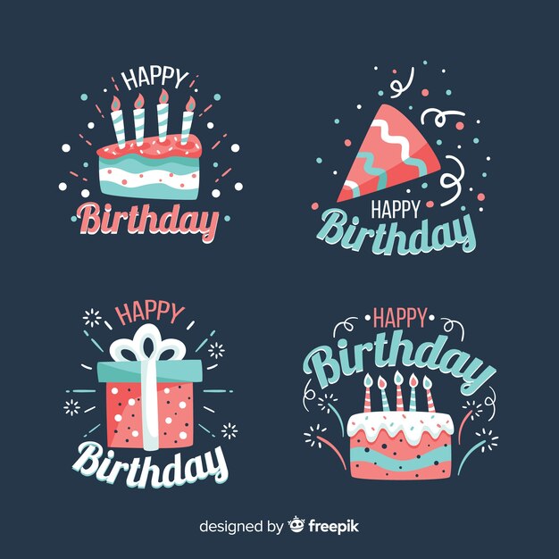 Colección de insignias de cumpleaños