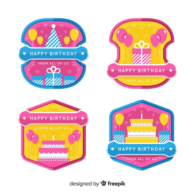 Colección de insignias de cumpleaños
