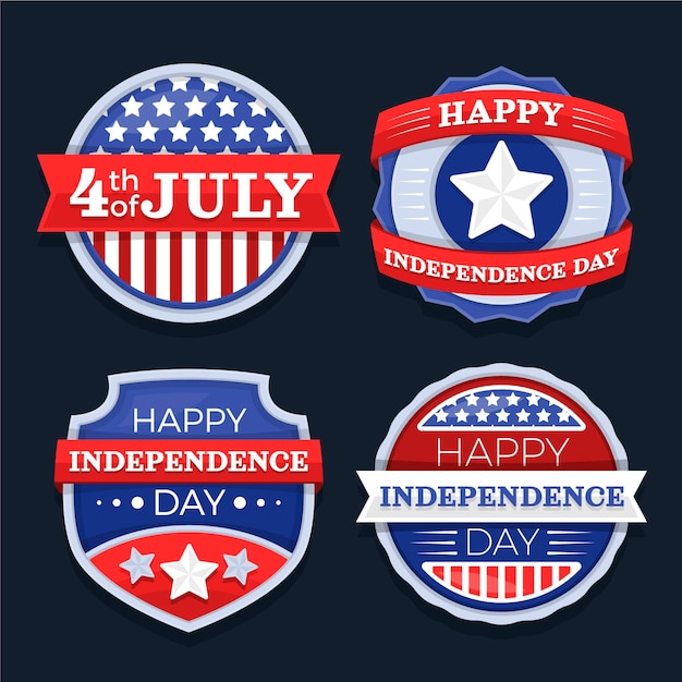 Colección de insignias del día de la independencia del 4 de julio