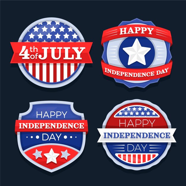 Colección de insignias del día de la independencia del 4 de julio