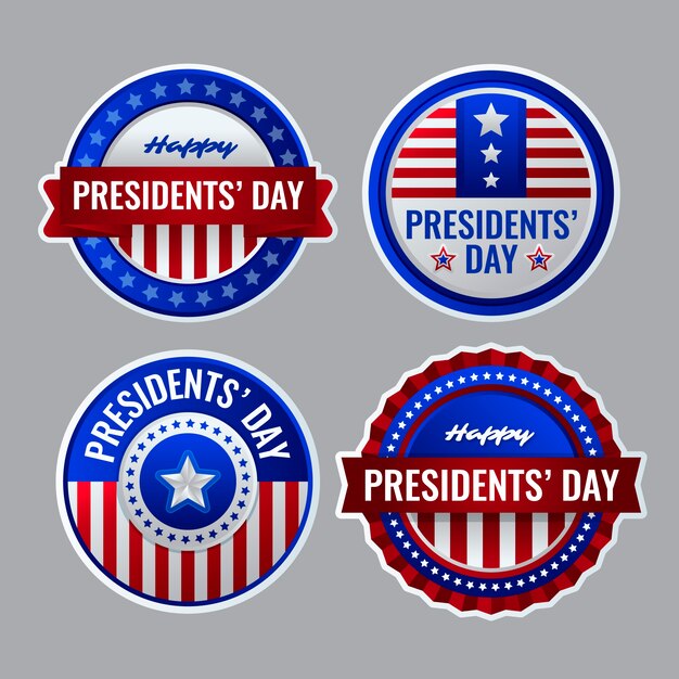 Colección de insignias del día de los presidentes degradados