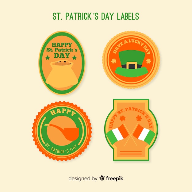 Colección de insignias del día de san patricio