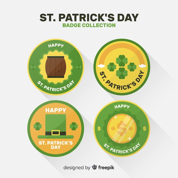 Colección de insignias del día de san patricio