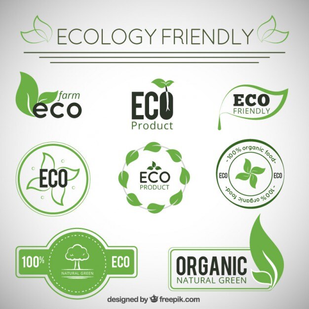 Colección de insignias de ecología