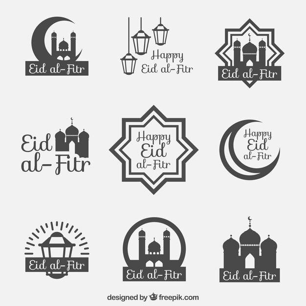 Colección insignias de eid al fitr
