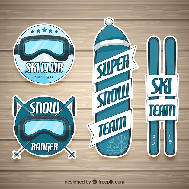 Colección de insignias de esquí