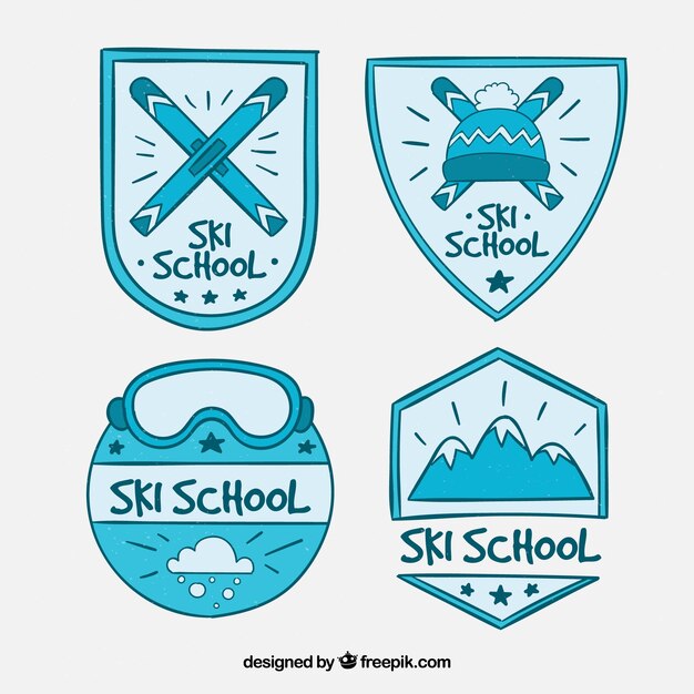Colección de insignias de esquí
