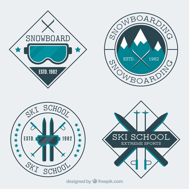 Colección de insignias de esquí
