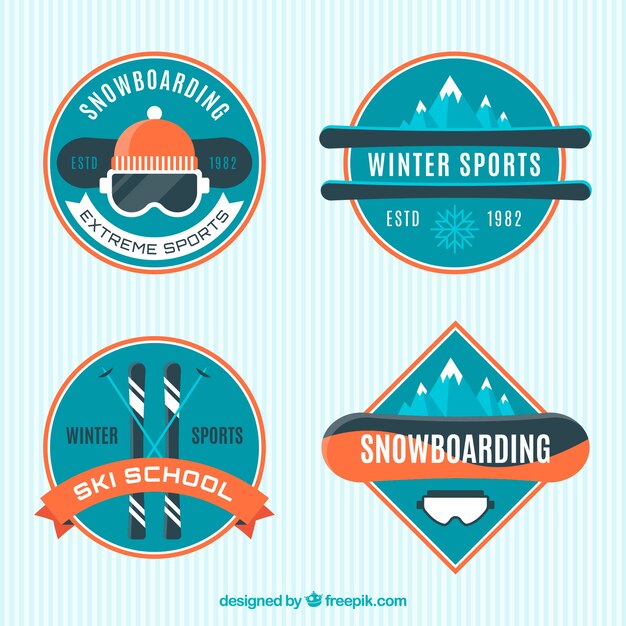 Colección de insignias de esquí