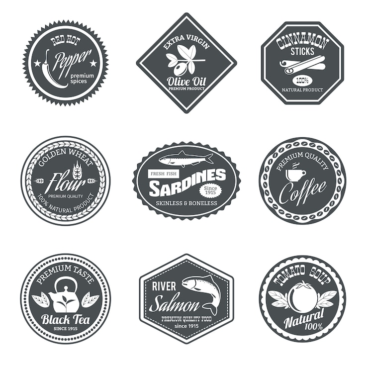 Vector gratuito colección de insignias geométricas