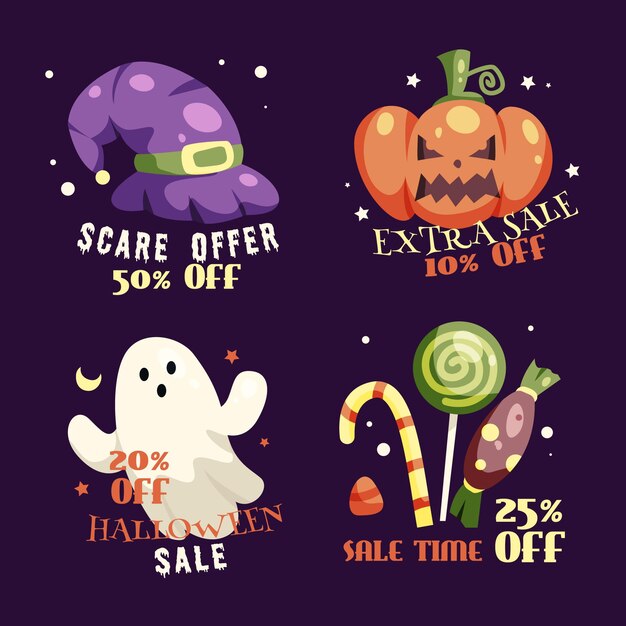 Colección de insignias de Halloween