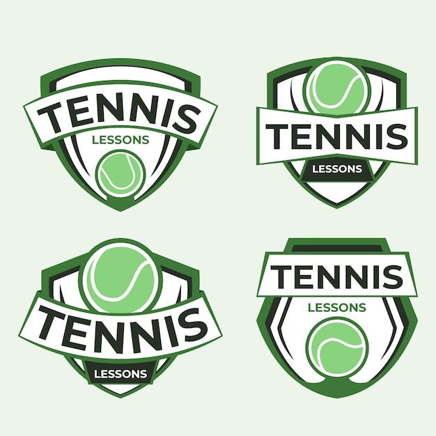 Colección de insignias de juego de tenis