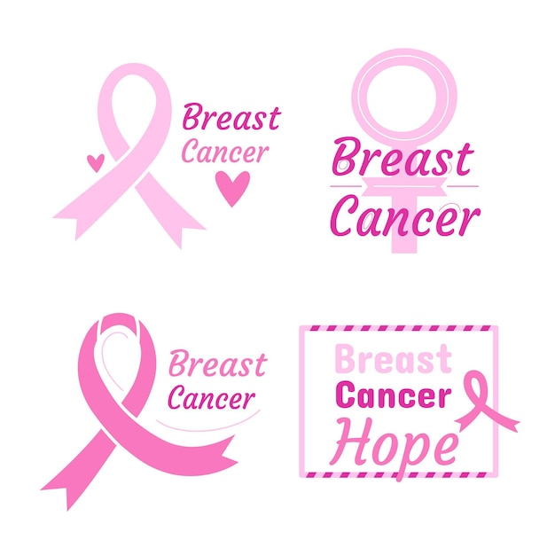 Colección de insignias del mes de concientización sobre el cáncer de mama