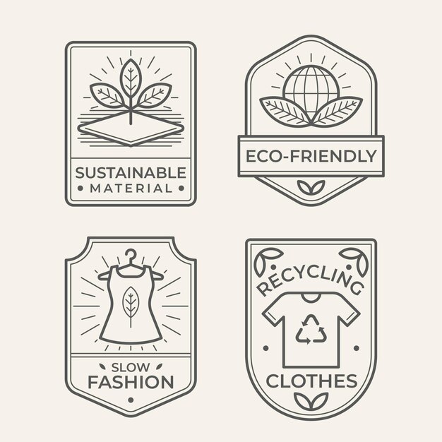 Colección de insignias de moda lenta