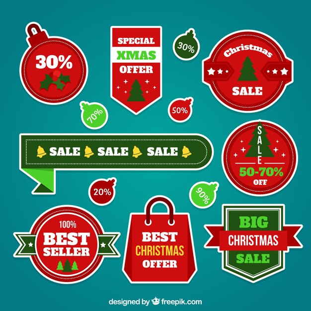 Colección de insignias navideñas