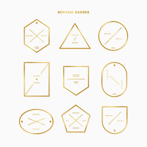 Colección de insignias de oro mínima
