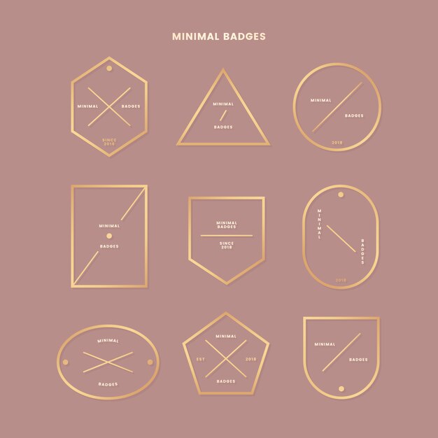 Colección de insignias de oro mínima
