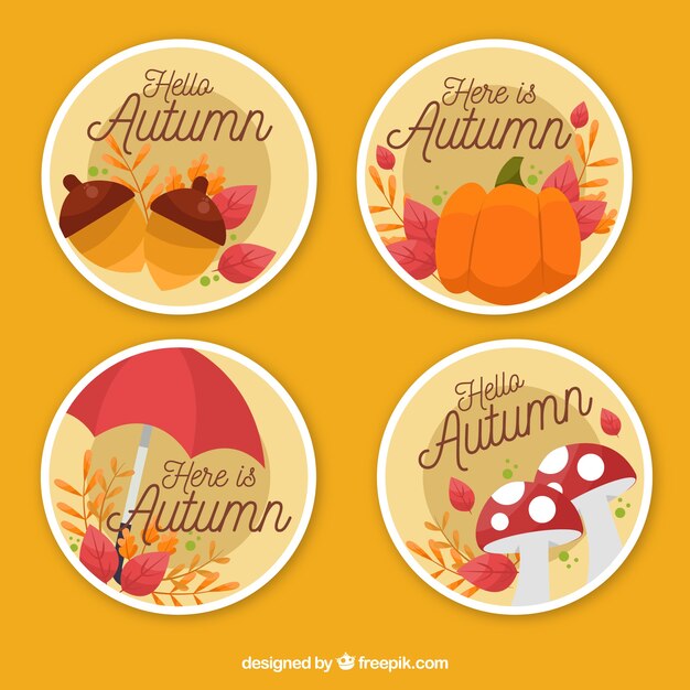 Colección de insignias de otoño