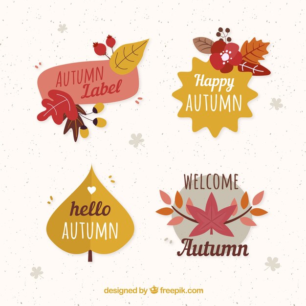 Colección de insignias de otoño