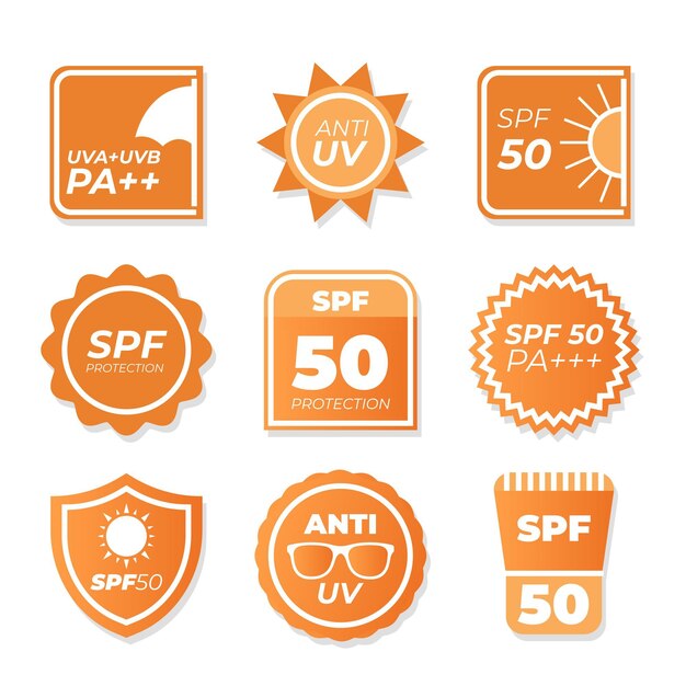 Colección de insignias planas ultravioleta
