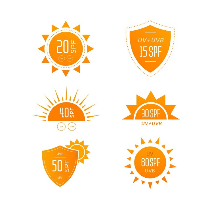 Vector gratuito colección de insignias planas uv