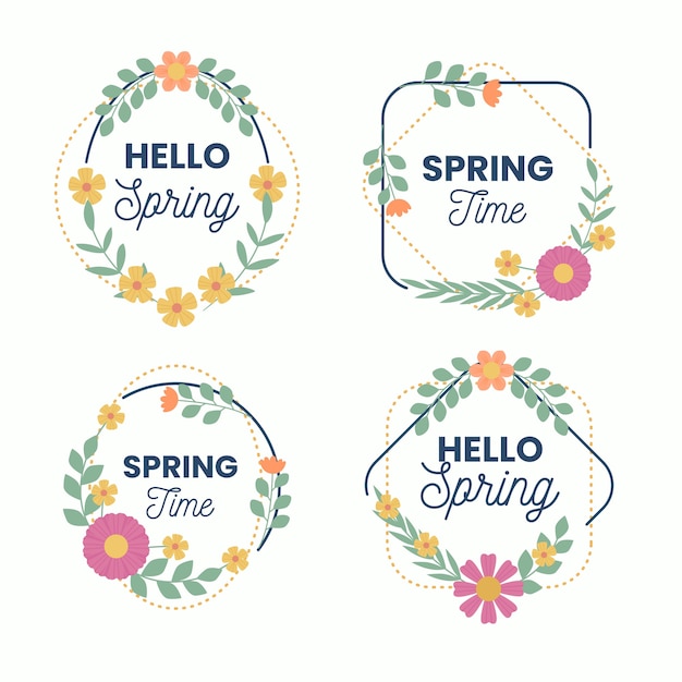 Colección de insignias de primavera