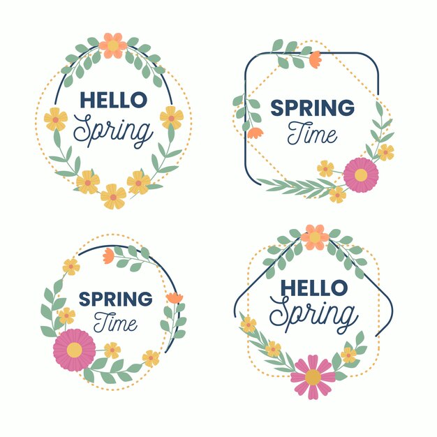 Colección de insignias de primavera