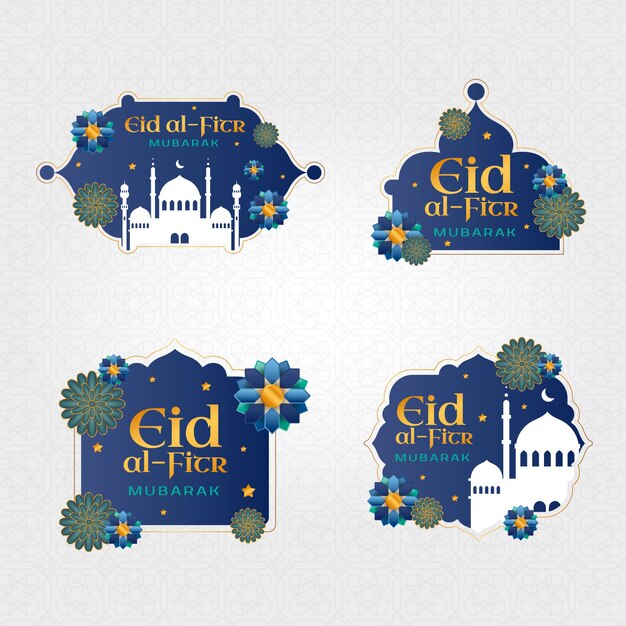 Colección de insignias realistas de eid al-fitr