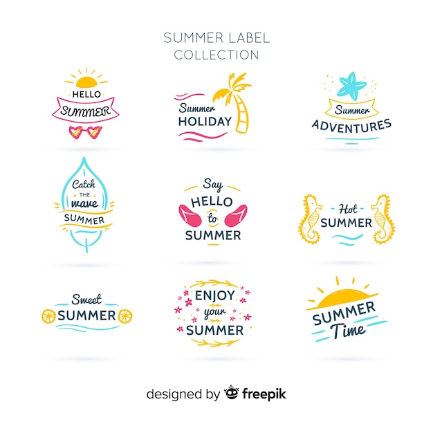 Colección de insignias de verano