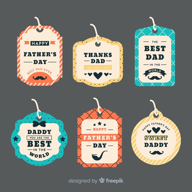 Colección de insignias vintage del día del padre