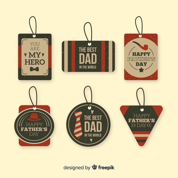 Colección de insignias vintage del día del padre