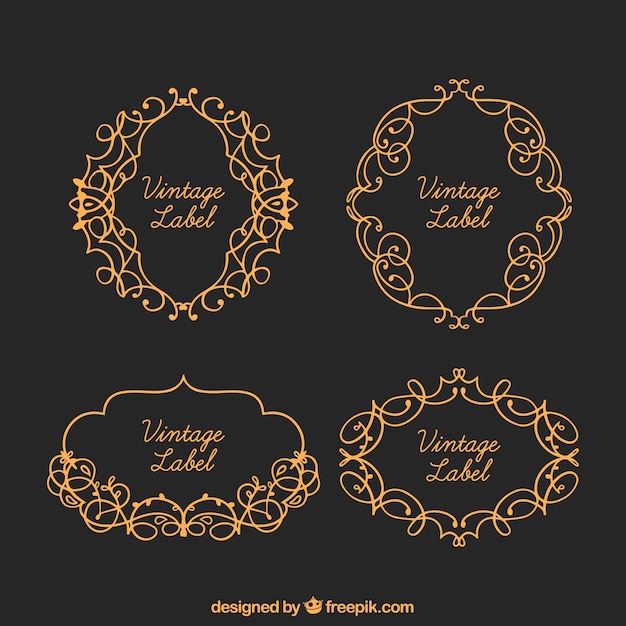 Vector gratuito colección de insignias vintage con diseño plano