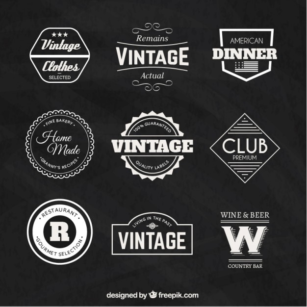 Vector gratuito colección de insignias vintage