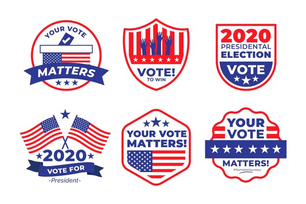 Colección de insignias de votación