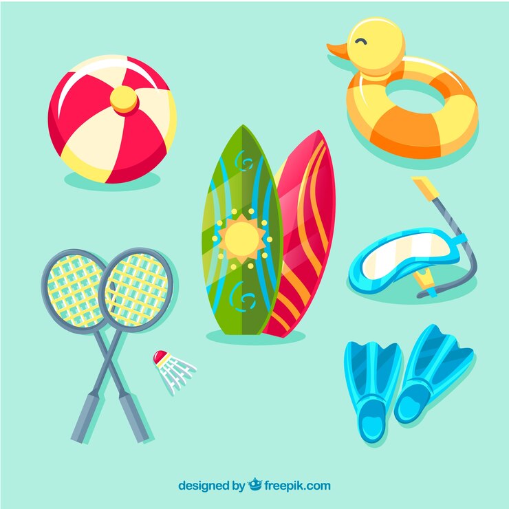 Vector gratuito colección de juegos de verano