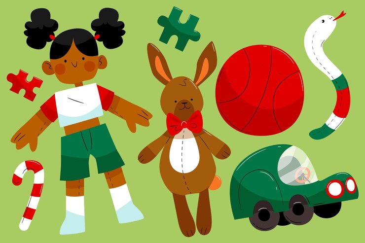 Vector gratuito colección de juguetes navideños dibujados a mano