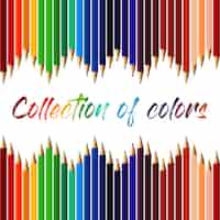 Vector gratuito colección de lápices de colores