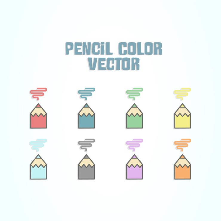 Vector gratuito colección de lápices de colores