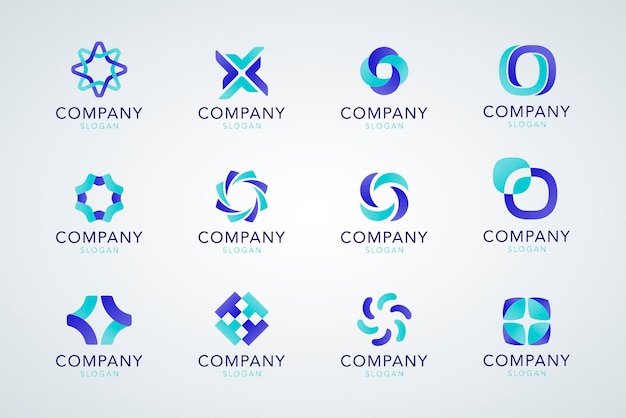 Colección de lemas de la empresa azul